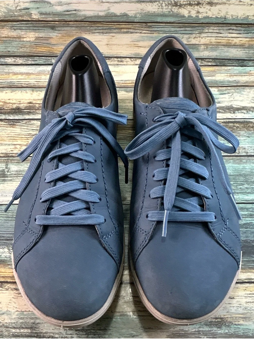 Dansko Leela Sneakers Womens Size 9.5-10 Waterproof Blue Nubuck Leather Lace Up